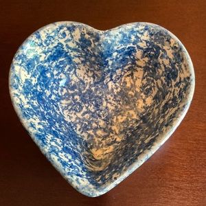 Handmade Heart shaped pottery bowl